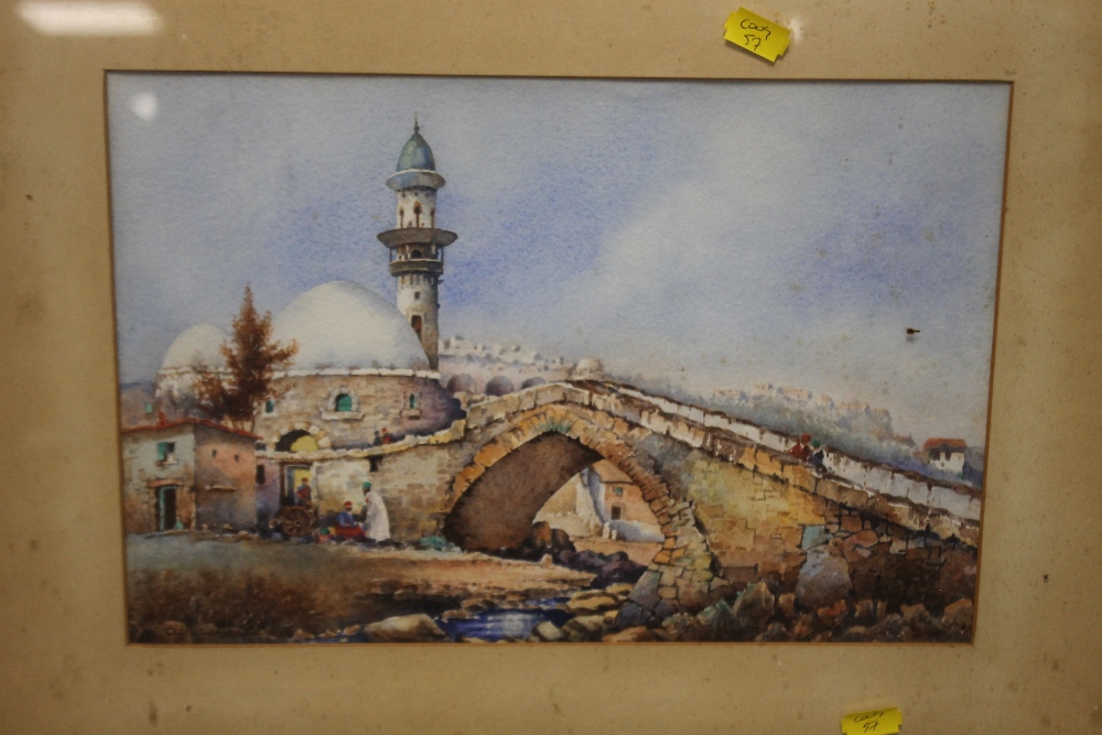 CECIL L. HOLMAN WATERCOLOURS OF NORTH AFRICAN STREET SCENES (DATED 1928 AND 1932) ALONG WITH A - Image 2 of 4