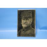 A GEORGE CARTLIDGE PICTURE PORTRAIT CERAMIC TILE OF FRENCH GENERAL FERDINAND FOCH MADE BY J. H.