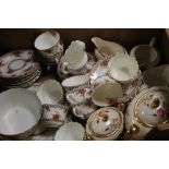 A TRAY OF TEA & DINNERWARE (NOT INCLUDING TRAY)