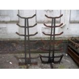 TWO INDUSTRIAL CHRISTMAS TREE STANDS/RACKS