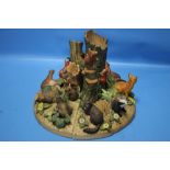 A DANBURY MINT WOODLAND WILDLIFE ANIMAL SET