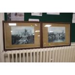 A PAIR OF 19TH CENTURY PHOTOGRAPHIC PRINTS OF INDIA, FRAMED AND GLAZED, 52.5 X 71 CM (2)