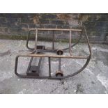 AN INDUSTRIAL OIL DRUM TROLLEY