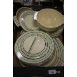 A TRAY OF TEA AND DINNERWARE