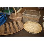A COLLECTION OF WICKER BASKETS