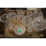 A TRAY OF GLASSWARE (NOT INCLUDING TRAY)