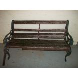 A CAST GARDEN BENCH A/F