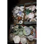 THREE TRAYS OF ASSORTED CERAMICS