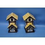 A PAIR OF ROYAL DOULTON '"HOME TWEET HOME THE BARN'" ORNAMENTS