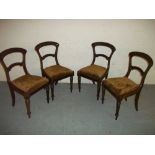 FOUR ANTIQUE DINING CHAIRS
