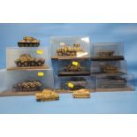 VARIOUS GERMAN WWII MODEL VEHICLES TO INCLUDE SDKTZ 251 WURFRAHMEN, PANZERWERFER 42, 234/2 PUMA,