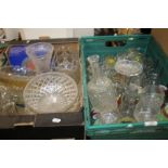 TWO TRAYS OF GLASSWARE