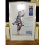 A FRAMED AND GLAZED BIRMINGHAM ROYAL BALLET POSTER WITH NUMEROUS SIGNATURES