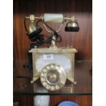 A VINTAGE ONYX TELEPHONE