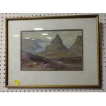 A PAIR OF FRAMED AND GLAZED WATERCOLOURS DEPICTING RURAL COASTAL SCENES