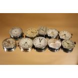 TEN VINTAGE MENS WRISTWATCH MOVEMENTS