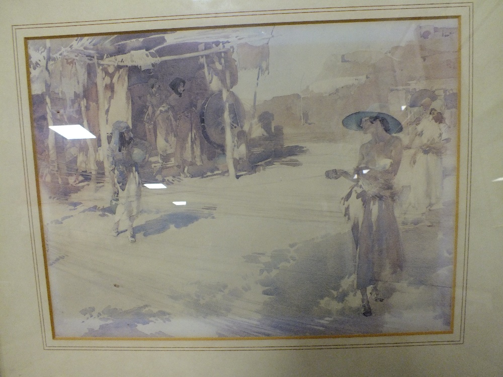 W. RUSSELL FLINT - THREE FRAMED AND GLAZED PRINTS DEPICTING FIGURES IN VARIOUS SCENES LARGEST - Image 4 of 4