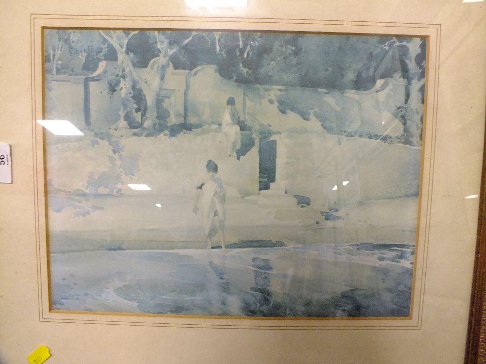 W. RUSSELL FLINT - THREE FRAMED AND GLAZED PRINTS DEPICTING FIGURES IN VARIOUS SCENES LARGEST - Image 3 of 4