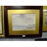 E. PARKYN - TWO FRAMED VICTORIAN WATERCOLOURS OF COASTAL SCENES BOTH SIGNED LOWER RIGHT ONE DATED