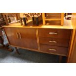 A RETRO MID CENTURY TEAK DRESSING TABLE W-121 CM