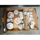 A TRAY OF ASSORTED ORIENTAL EGGSHELL STYLE CHINA