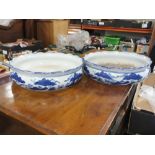 A PAIR OF LARGE ORIENTAL BOWLS