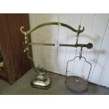 A LARGE VINTAGE BRASS SCALE