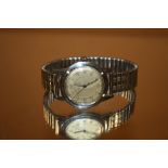 A MENS VINTAGE WRISTWATCH BY P BUHRE AND GOLDSMITHS & SILVERSMITHS COMPANY