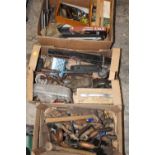 FIVE BOXES OF HANDTOOLS ETC