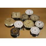 TEN VINTAGE MENS WRISTWATCH MOVEMENTS