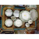 A TRAY OF ROYAL DOULTON ,COUNTESS, PATTERN CHINA