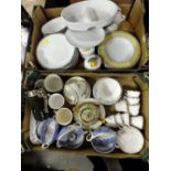 TWO TRAYS OF ASSORTED CHINA TO INC WEDGWOOD FLORENCE ETC