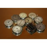 TEN VINTAGE MENS WRISTWATCH MOVEMENTS