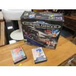 A BOXED SEGA MEGADRIVE CONSOLE' TOGETHER WITH SONIC THE HEDGEHOG 1 & 2 GAMES