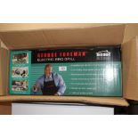 A BOXED GEORGE FOREMAN ELECTRIC BBQ GRILL