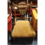 AN ANTIQUE AESTHETIC PERIOD OCCASIONAL CHAIR