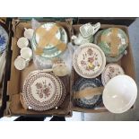 TWO TRAYS OF ASSORTED VINTAGE CHINA TO INCLUDE JOHNSON BROS ,OLD GRANITE,