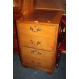 A REPRODUCTION TWO DRAWER FILING CABINET