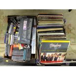 A BOX OF LP RECORDS ETC. TO INCLUDE THE CURE' ERASURE' MADONNA' HUEY LEWIS AND THE NEWS ETC.