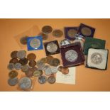 A COLLECTION OF VINTAGE COINAGE TO INC £5 COINS' FESTIVAL OF BRITAIN COINS ETC