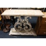 A MODERN SHABBY CHIC STYLE ITALIAN CONSOLE TABLE H-88 CM W-110 CM D-37 CM