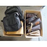 TWO BOXES OF MODERN LADIES DESIGNER STYLE HANDBAGS