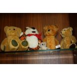 A SMALL QUANTITY OF VINTAGE HINGED TEDDY BEARS ETC (5)
