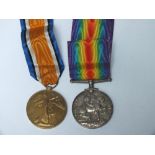 A PAIR OF WWI MEDALS TO G.HUGHES R.W FUSILIERS