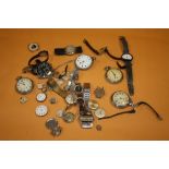 A BAG OF VINTAGE AND ANTIQUE WRISTWATCHES