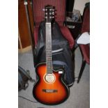 A SUMO ELECTRO ACOUSTIC GUITAR WITH STAGG CARRY CASE