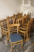 A COLLECTION OF FIFTEEN RETRO SCHOOL TYPE CHAIRS - NO SEATS