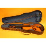 AN ALFRED MORITZ (EXCELSIOR) VIOLIN, with two piece back, interior paper label reading 'Copy of