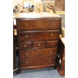 A STAG MINSTREL CHEST OF DRAWERS H-112 CM W-82 CM
