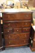 A STAG MINSTREL CHEST OF DRAWERS H-112 CM W-82 CM